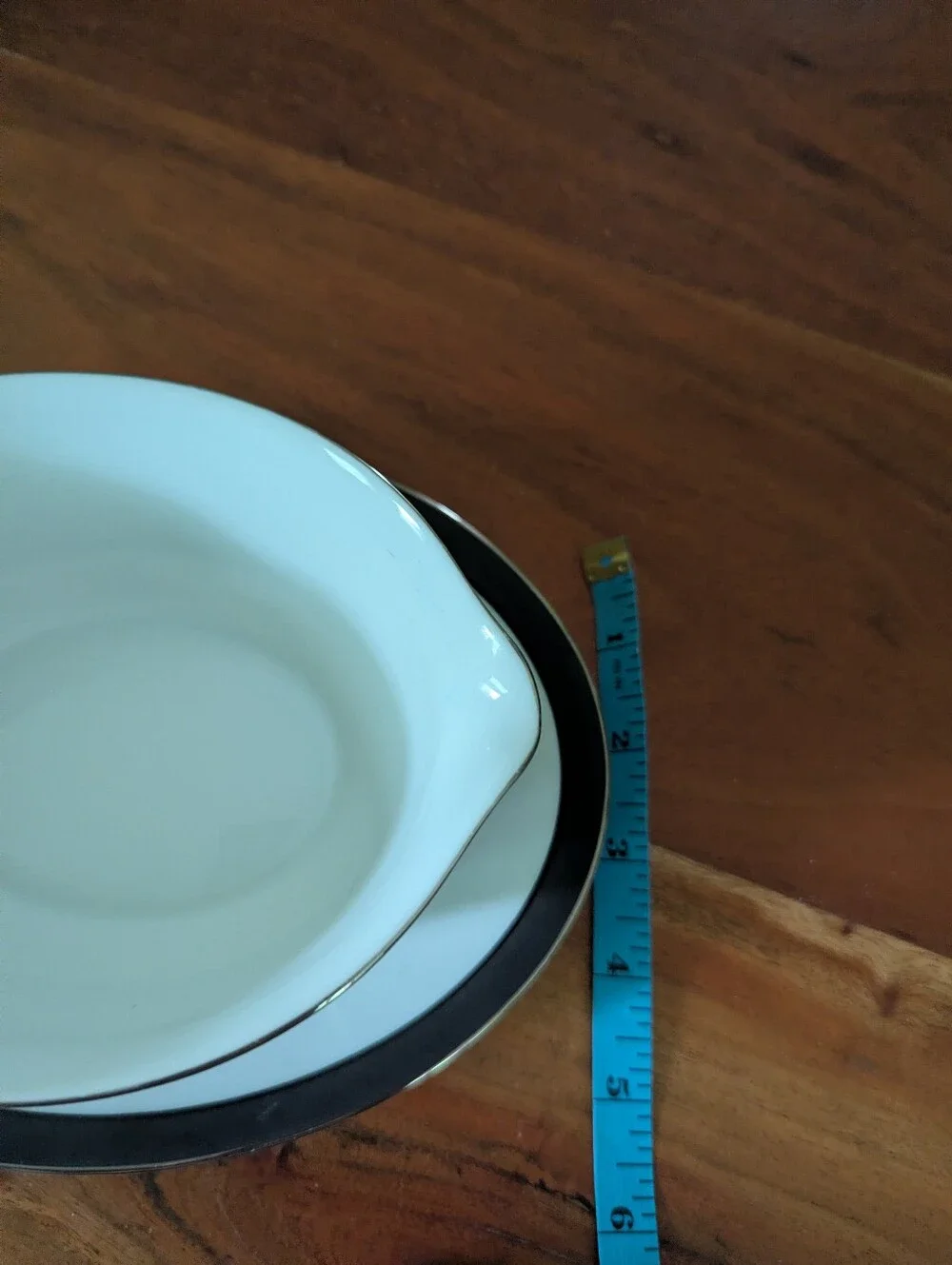 Noritake Sharon #6883 Gravy Boat Connected Plate Black Band Raised Flowers